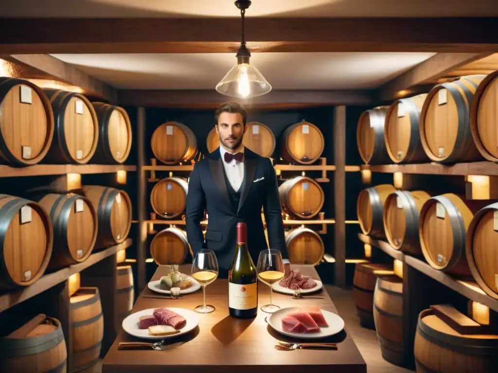 Un ambiente sofisticado y refinado en una bodega francesa con degustaciones de vino perfectas