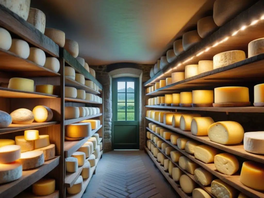 Antigua bodega francesa de queso de cabra Valençay en el Valle del Loira, resaltando tradición y maestría en la producción de quesos