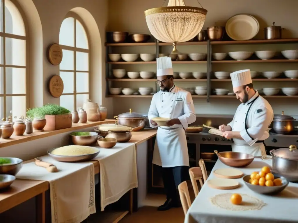 En una antigua escuela culinaria francesa, estudiantes siguen recetas antiguas bajo la mirada del chef instructor