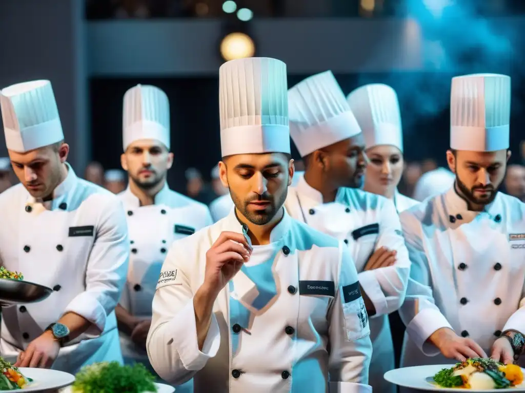 Apasionante competencia culinaria en un concurso gastronómico en Francia