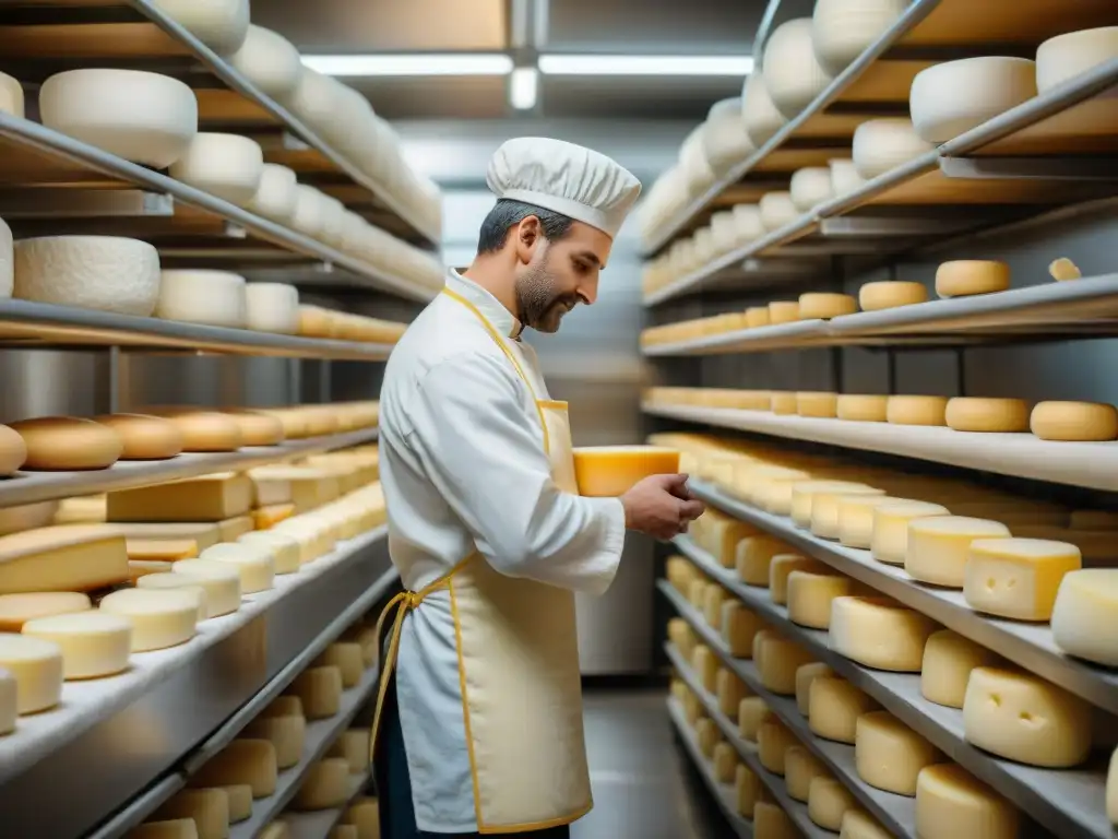 Artesanía en la elaboración quesera francesa moderna con maestría y dedicación