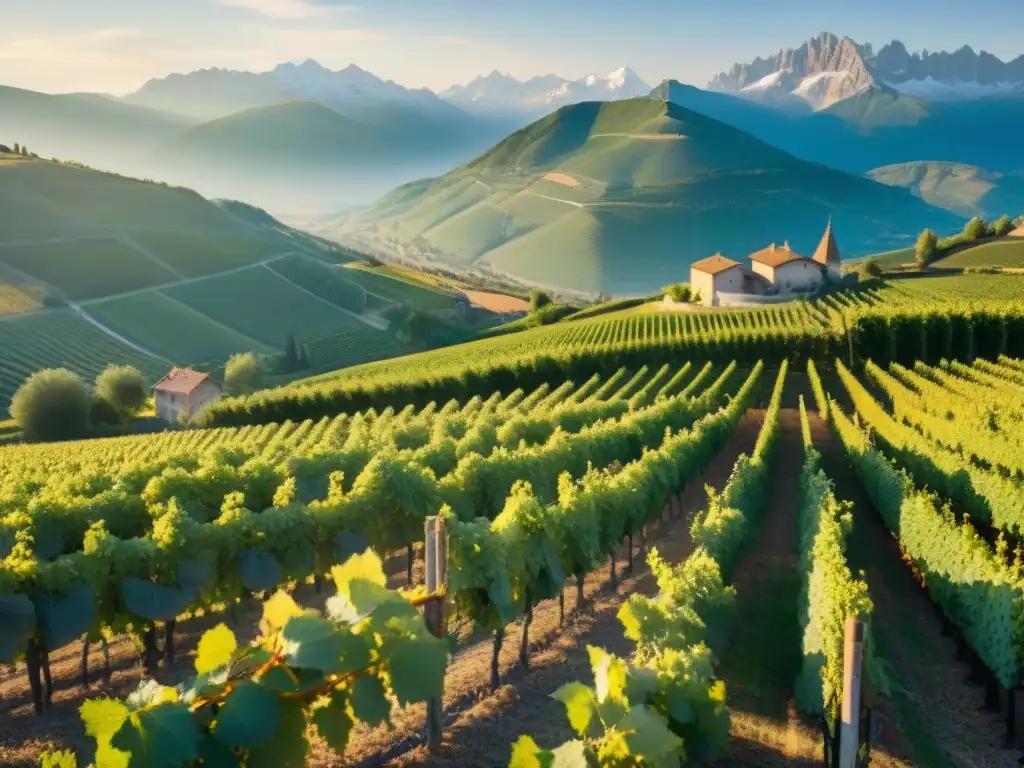 Artesanos cosechando uvas Chasselas en viñedos de RódanoAlpes