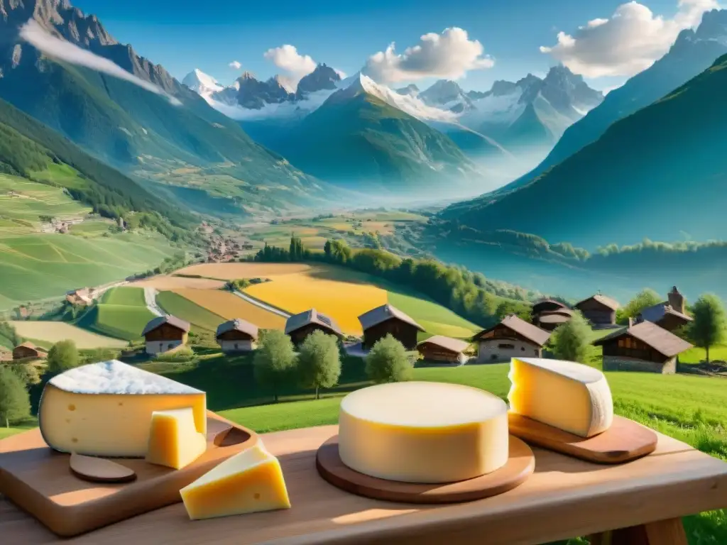 Artesanos en Valle de Aosta elaborando queso Fontina, reflejando la influencia culinaria francesa en Aosta