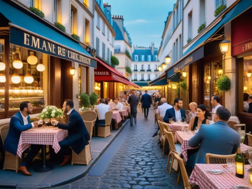 Disfruta de la atmósfera de los mejores restaurantes franceses en esta calle parisina