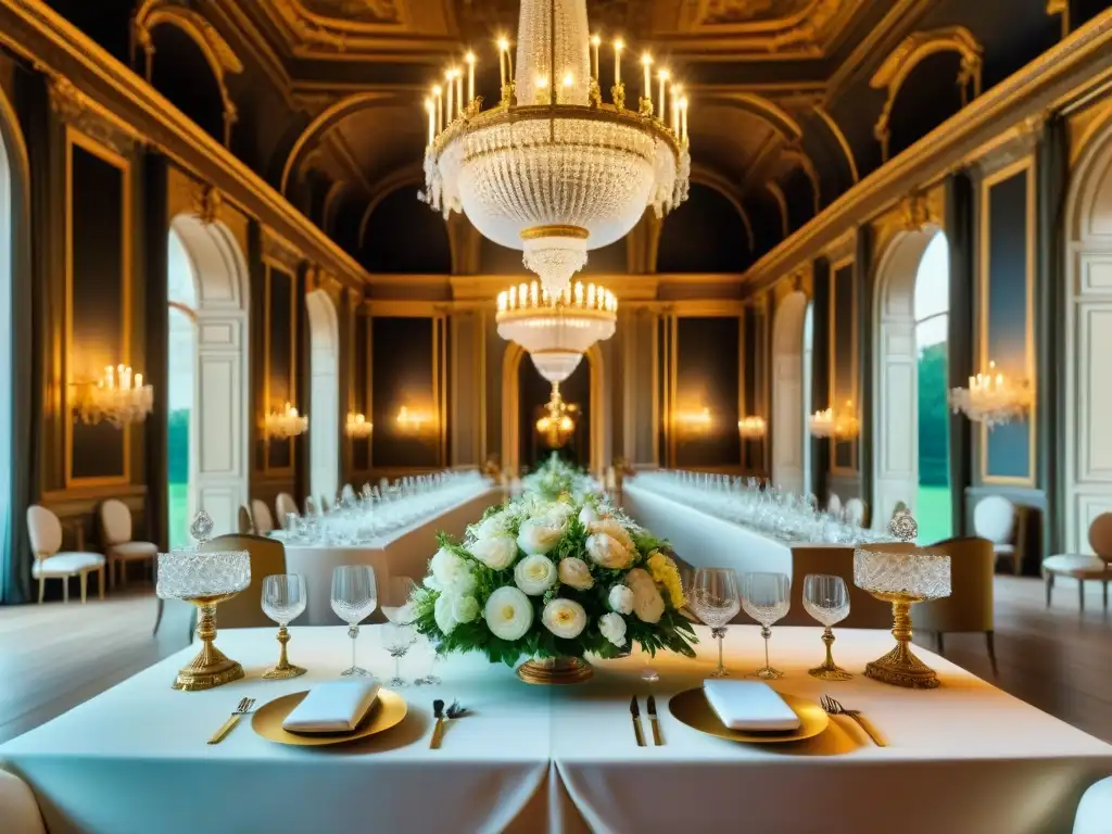 Un banquete opulento al estilo de François Vatel, gastronomía francesa impactante en el Château de Chantilly