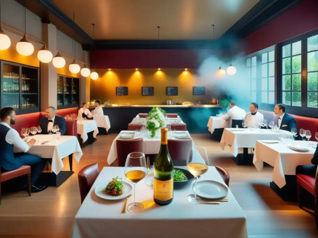 Vibrante bistró francés: chefs expertos, jazz en vivo y ambiente acogedor Un bistró francés bullicioso donde la música y la gastronomía se fusionan en armonía