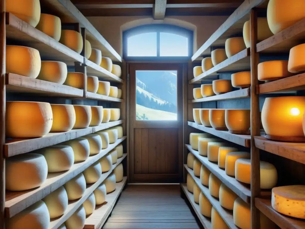 Una bodega de queso Reblochon en los Alpes franceses: tradición alpina en cada rincón