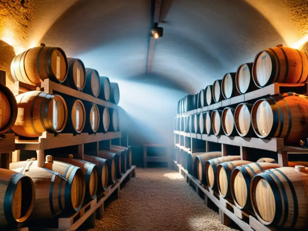 Una bodega de champán histórica en la región de Champagne, Francia