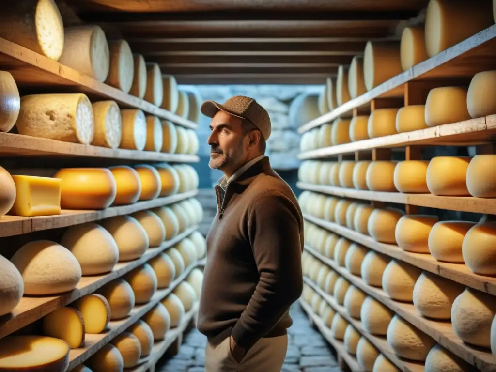 Una bodega de quesos tradicionales en RódanoAlpes: ambiente rústico, experticia y tradición