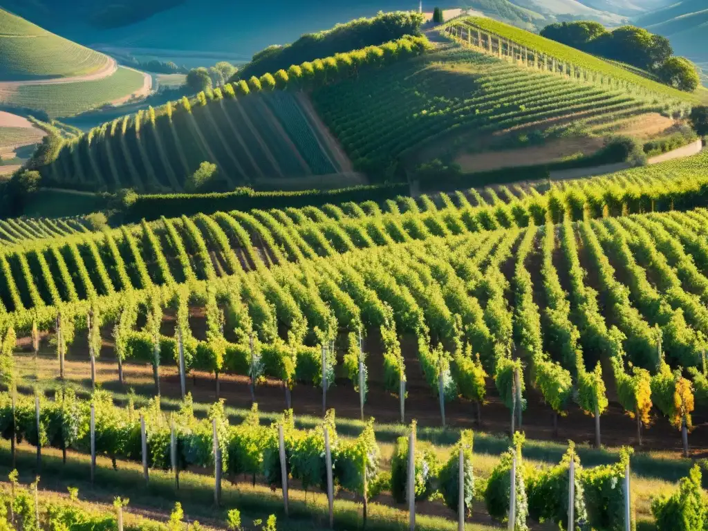 Bodegas francesas cultivo sostenible: viñedos exuberantes y tradición en la campiña francesa