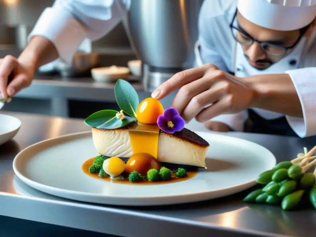 Un chef francés asiático fusiona innovación gastronómica con foie en un plato exquisito