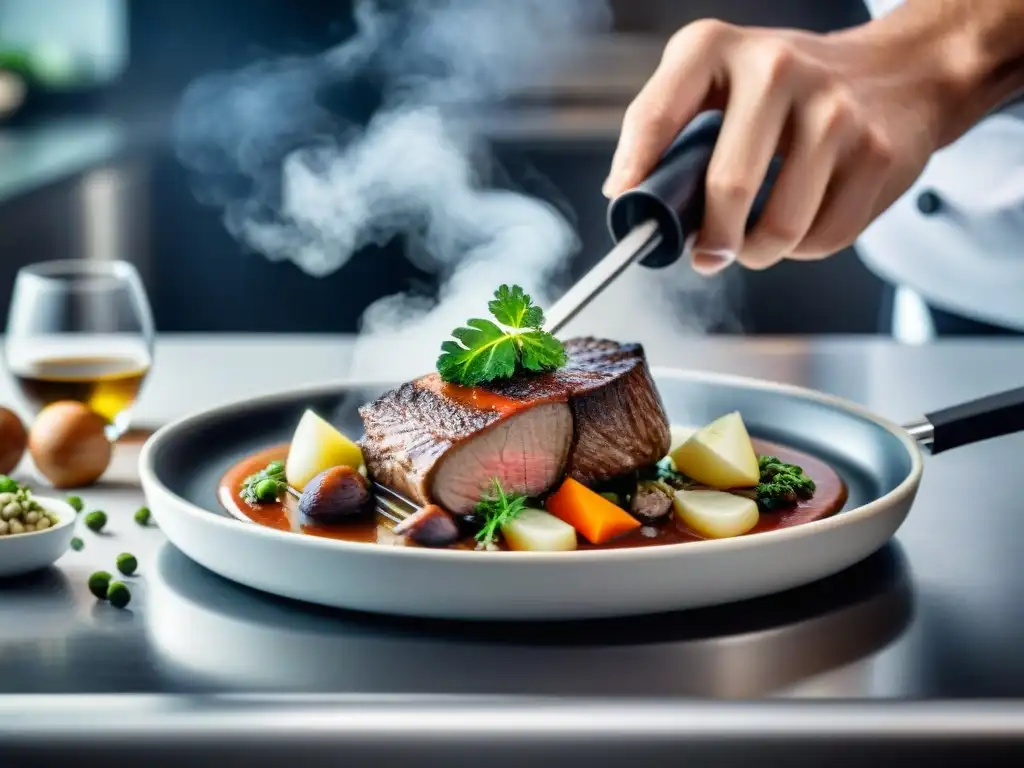 Un chef francés prepara Coq au Vin con cocina al vacío en Francia