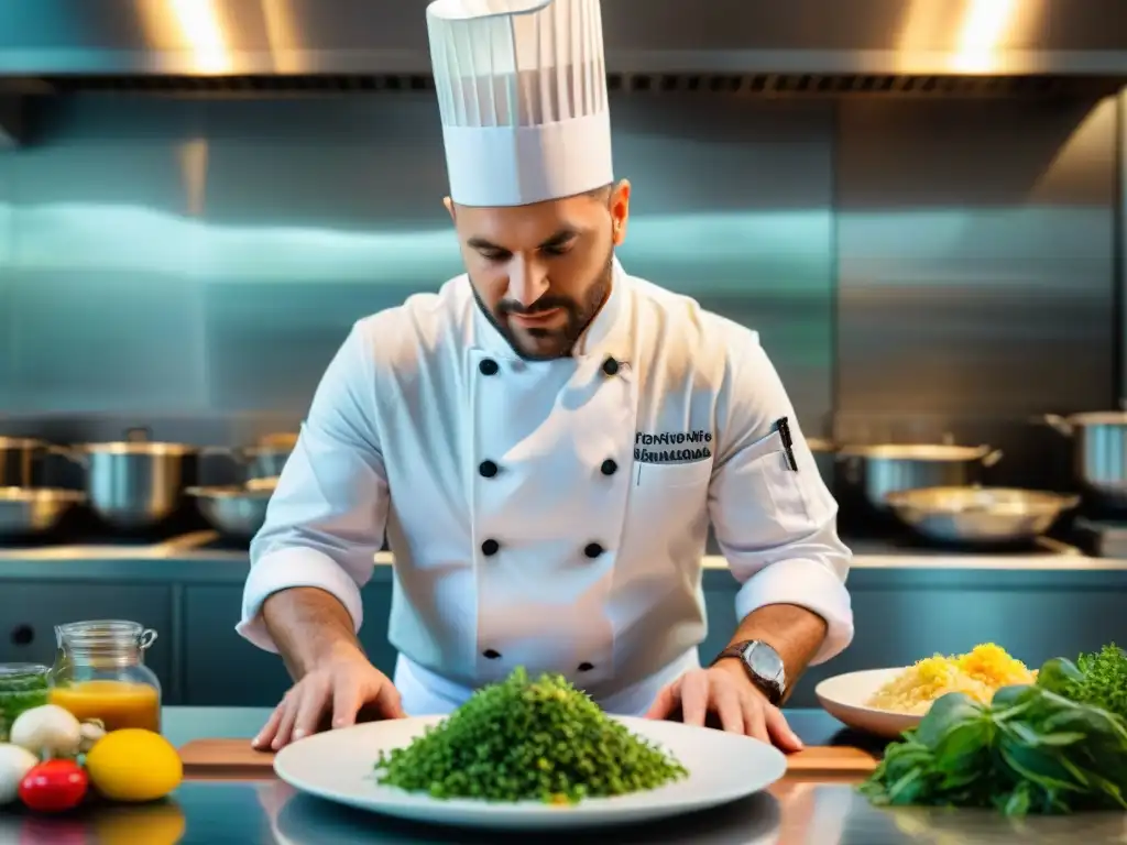 Un chef enérgico fusiona la gastronomía francesa tradicional con ingredientes de Reunión, en una cocina vibrante y creativa