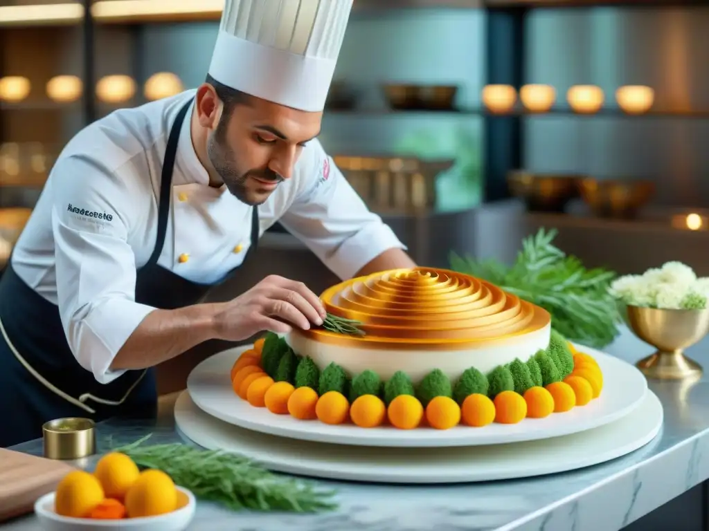 Un chef francés crea una escultura de azúcar con influencia cultural en la innovación gastronómica francesa