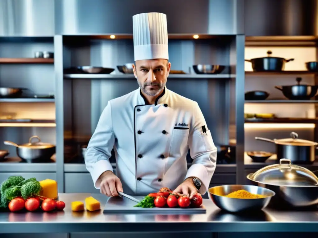 Un chef francés en una cocina vanguardista fusiona tradición e innovación