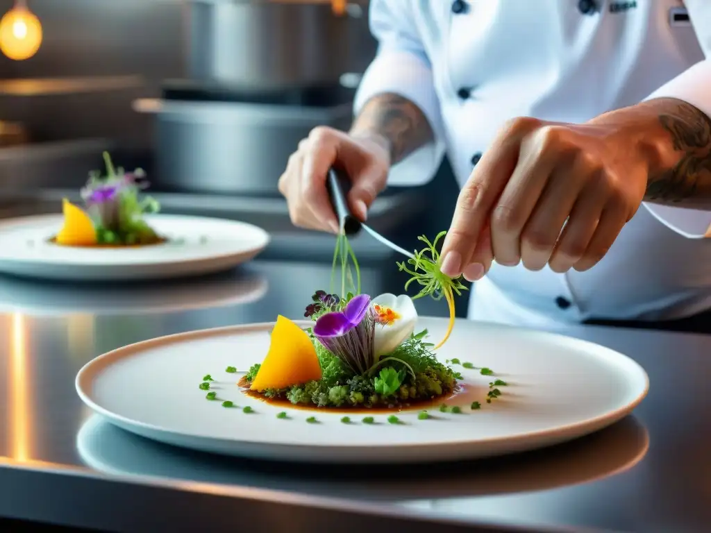 Un chef francés con estrella Michelin plantea un plato fusionado, mostrando la influencia de la gastronomía francesa en las tendencias culinarias