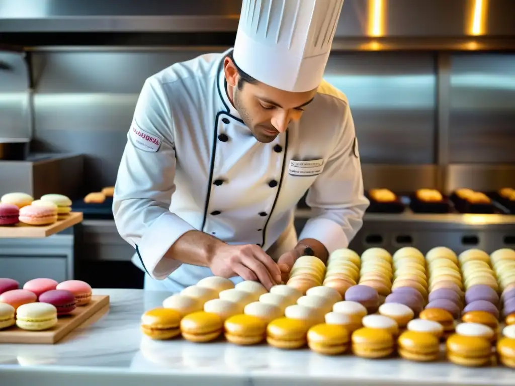 Un chef francés experto crea exquisitos postres en un bistró, con cursos de cocina francesa online