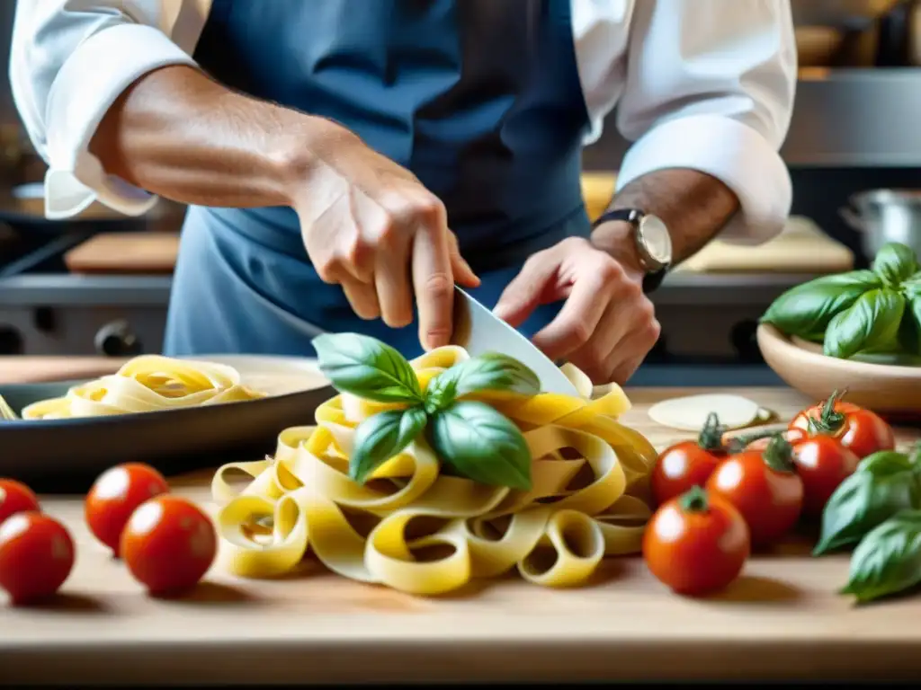 Un chef francés fusionando la influencia culinaria italiana en Francia con maestría y precisión