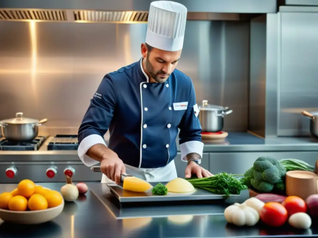 Un chef francés renombrado fusiona tradición e innovación en su cocina moderna, destacando innovaciones culinarias en gastronomía francesa