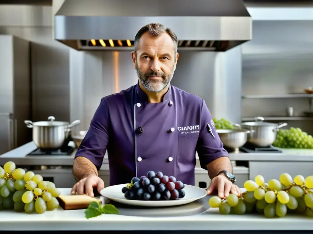 Un chef francés renombrado crea una exquisita receta con uvas frescas