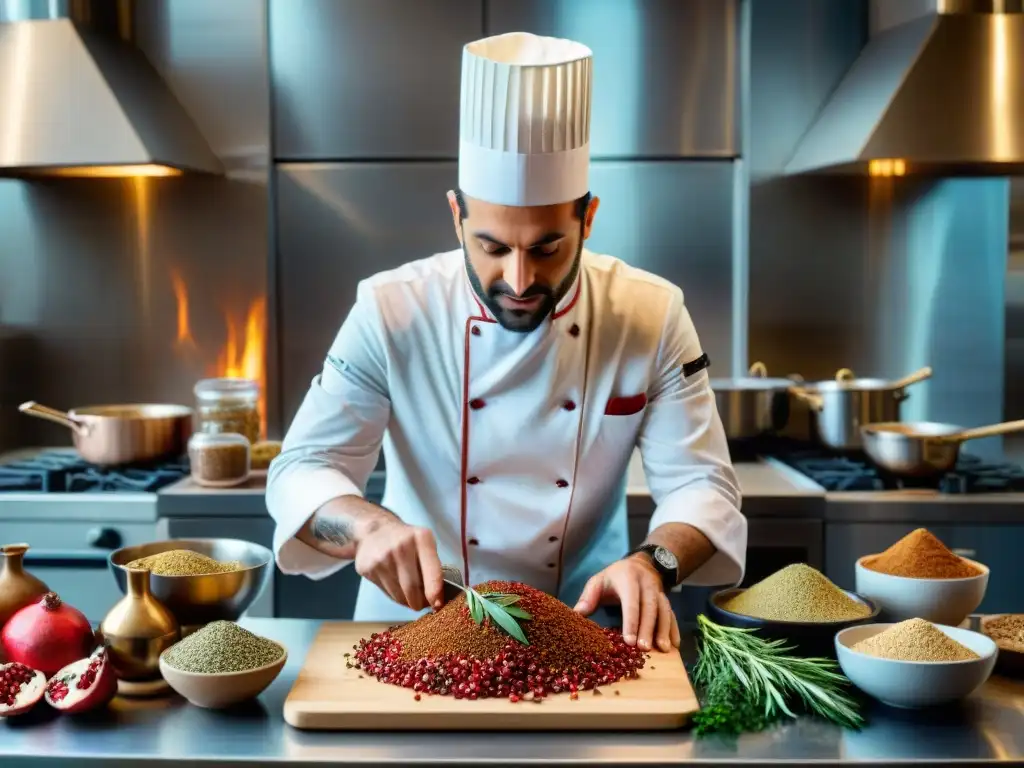 Un chef francés fusiona ingredientes árabes en una cocina moderna