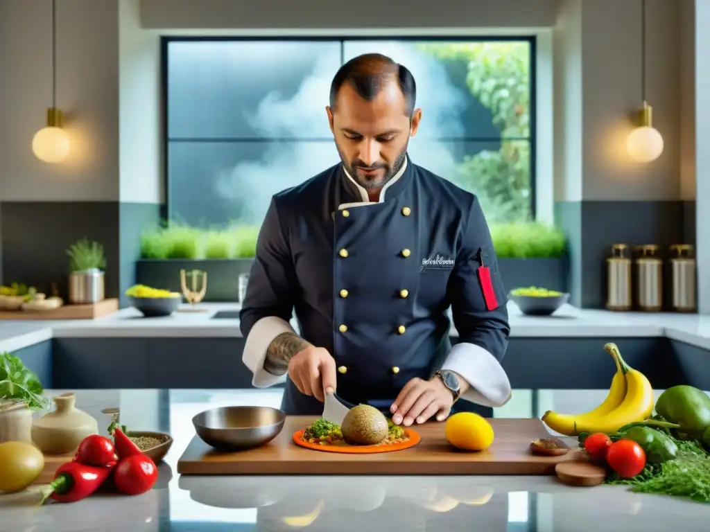 Un chef francés fusiona ingredientes franceses y latinoamericanos en una cocina moderna