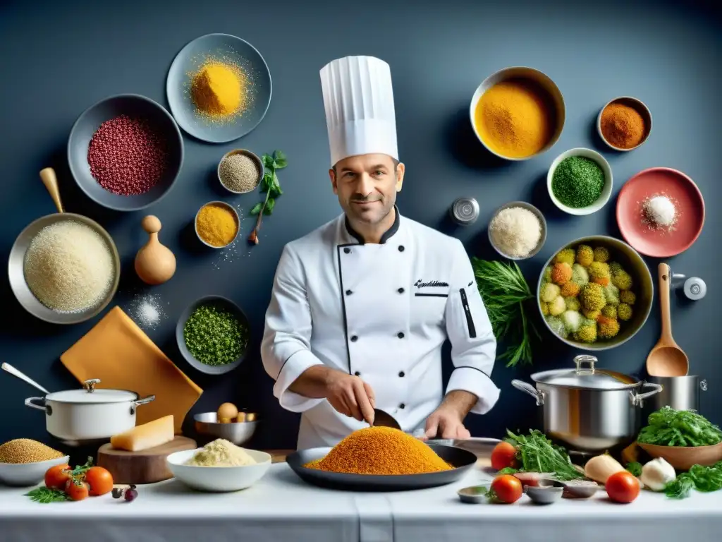 Un chef francés innovador transforma sobras en obras culinarias en una cocina vibrante