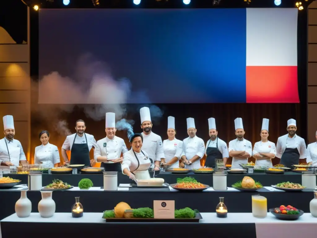 Chef internacional innova con cocina francesa en conferencia culinaria, paladares cautivados