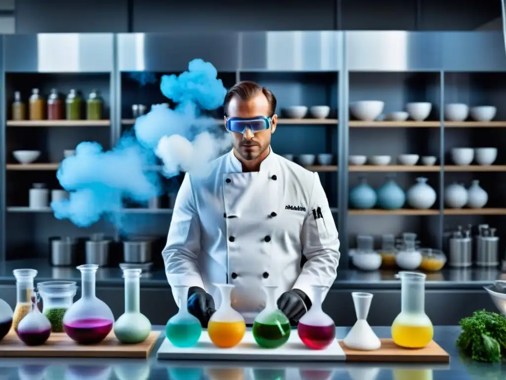 Un chef francés de gastronomía molecular experimenta en laboratorio culinario