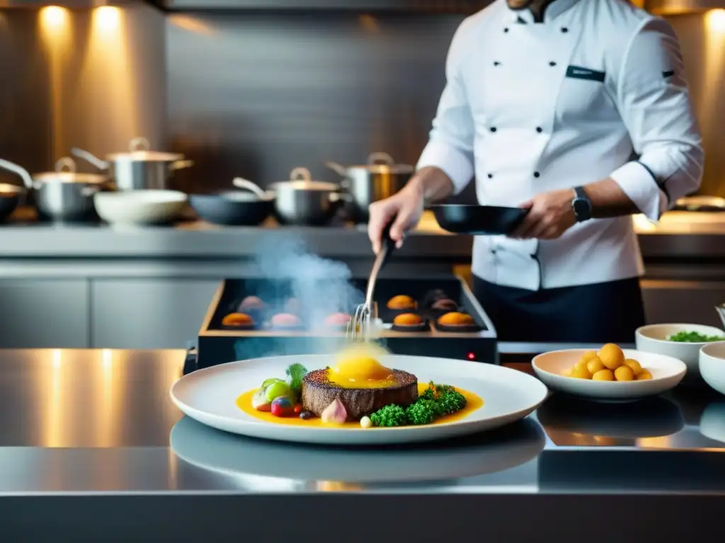 Un chef francés crea magia culinaria con tecnologías emergentes en una cocina francesa saludable