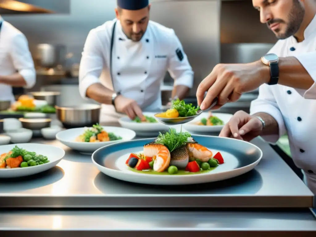 Chef Gérald Passedat crea una obra de arte culinaria en su cocina con su cocina mediterránea francesa innovadora