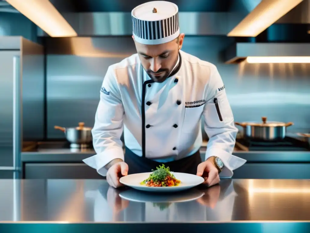 Un chef de Lyon crea una obra culinaria vanguardista en su cocina moderna