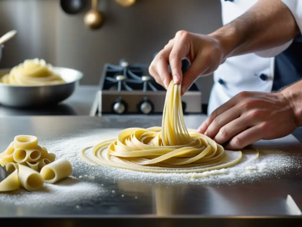 Un chef francés innova con pasta francesa en una cocina parisina