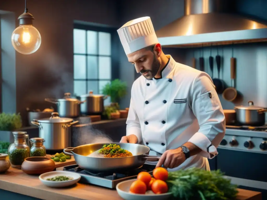 Un chef francés prepara plato con ingredientes de la gastronomía influenciada por guerras