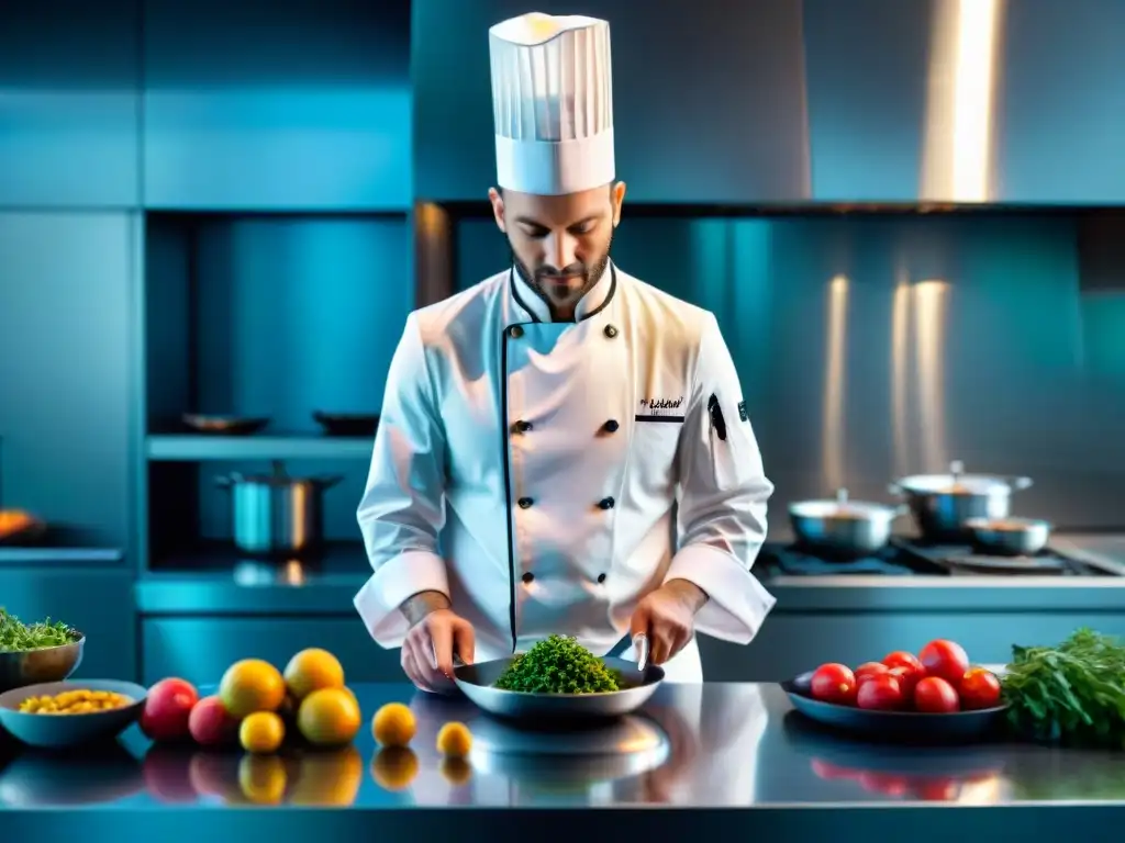 Un chef francés crea plato innovador en cocina moderna