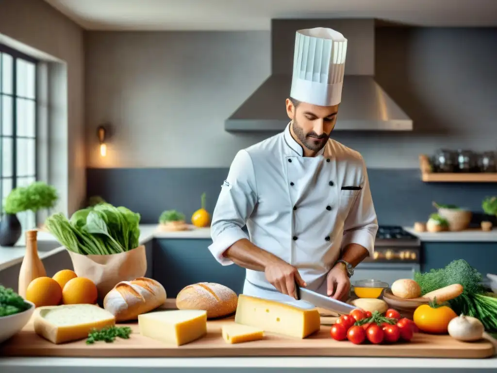 Un chef francés reinventa recetas clásicas con ingredientes balanceados en una cocina moderna