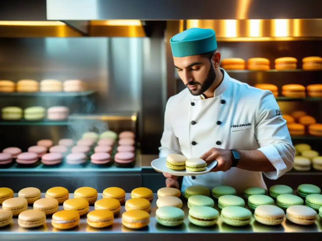 Chef repostero en París fusiona influencia gastronomía árabe en macarons