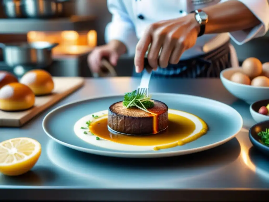 Un chef fusiona tradición y vanguardia en la cocina francesa, creando platos innovadores