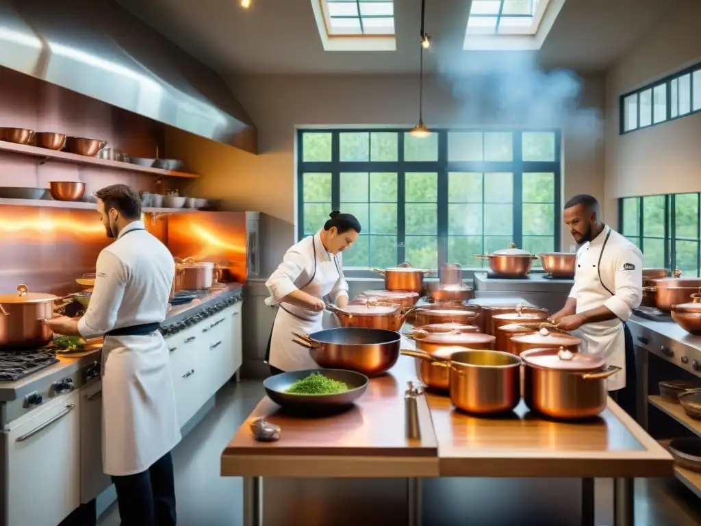 Una cocina francesa del siglo XIX llena de vida y maestría culinaria