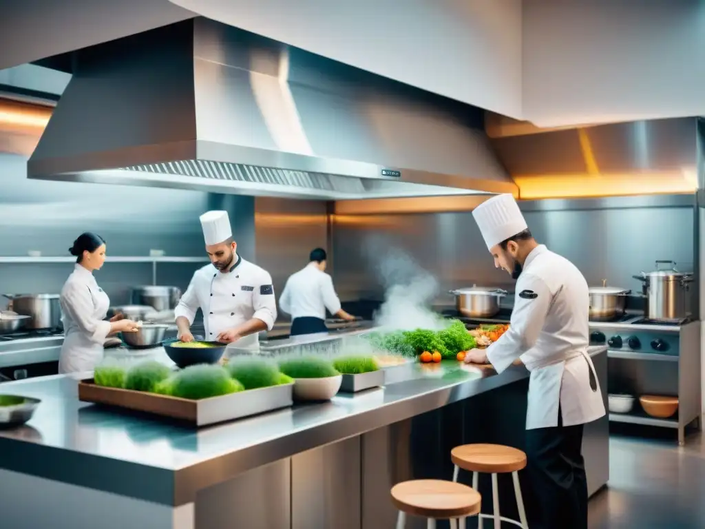 Una cocina francesa sostenible con chefs y tecnología avanzada