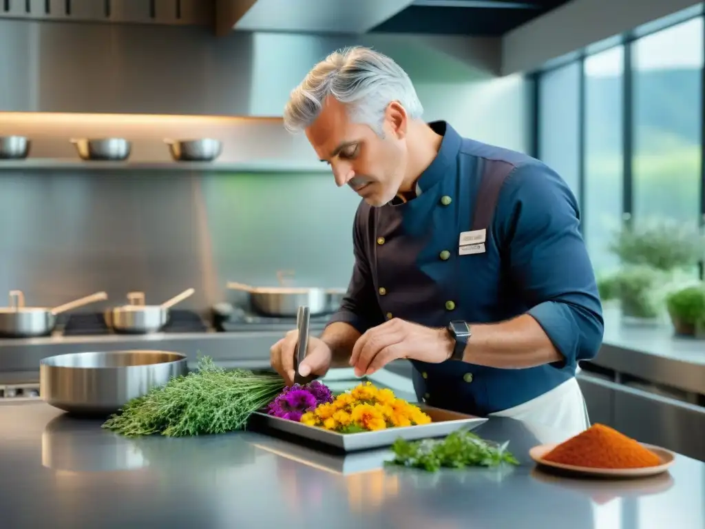 Éric Ripert fusiona en su cocina francesa tradicional innovadora, creando platos visualmente impresionantes