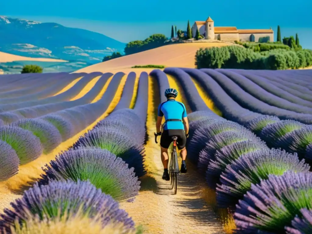 Explorando la cocina provenzal en bicicleta entre campos de lavanda en Francia