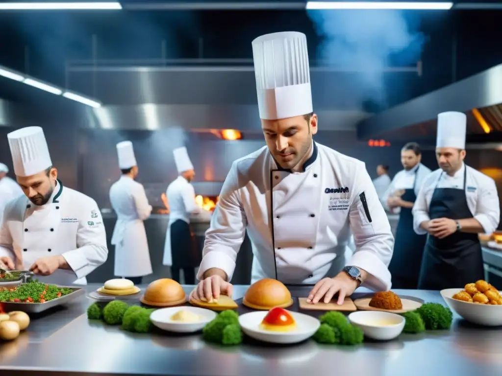 Cocineros compiten en un vibrante concurso culinario en Francia