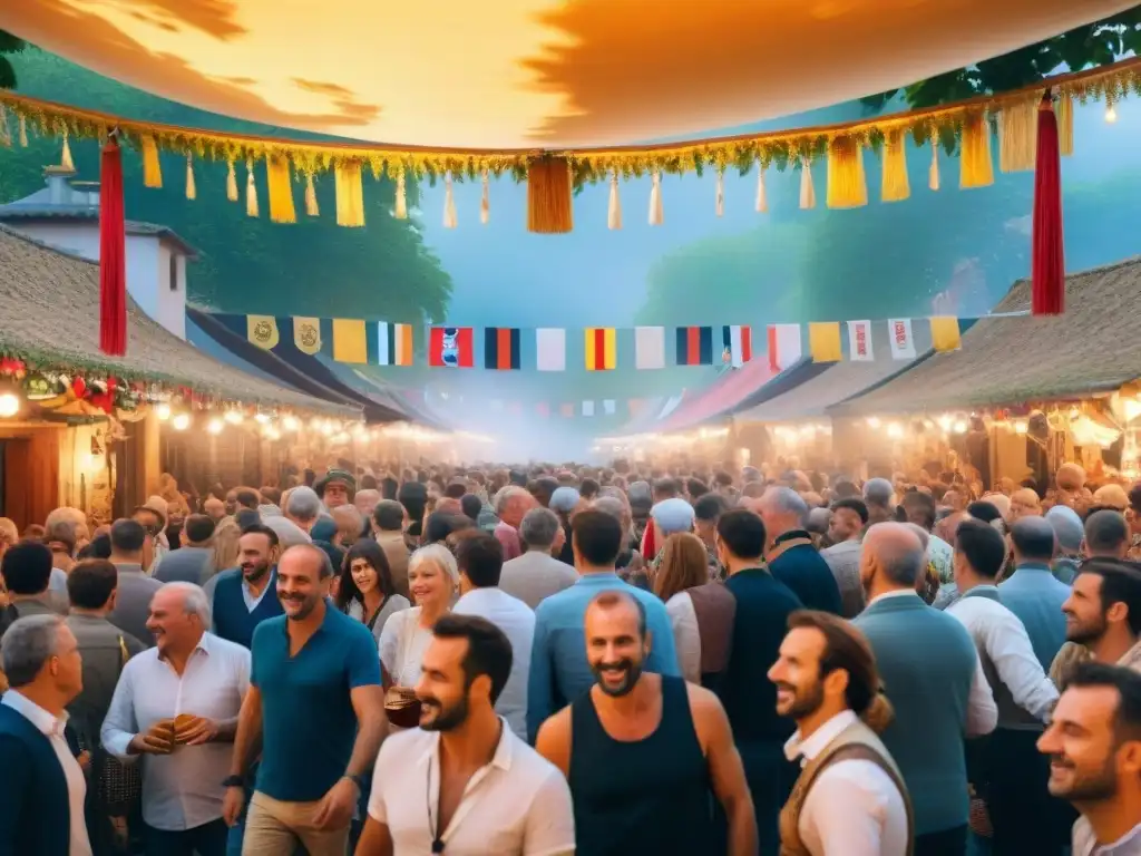 Colorida Fiesta de la Cerveza en Alsacia, Francia, fusionando tradiciones alemanas y francesas