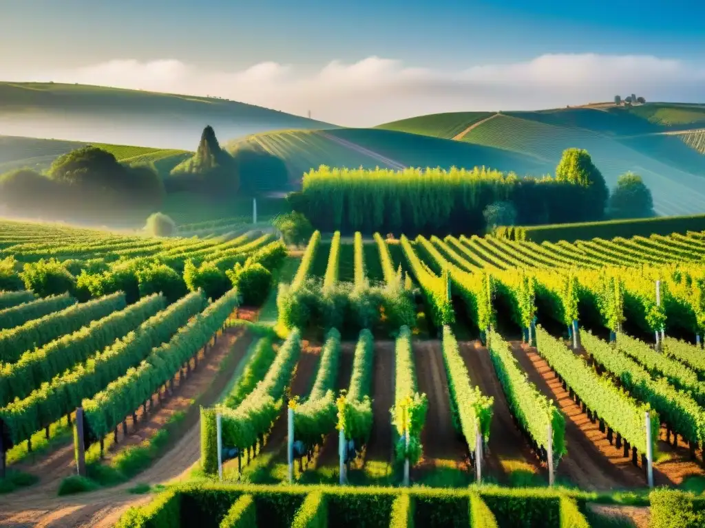 Contraste biodiversidad: viñedos orgánico vs Comparativa vinos orgánicos convencionales: Contraste entre viñedos orgánicos y convencionales resaltando diversidad y salud del suelo