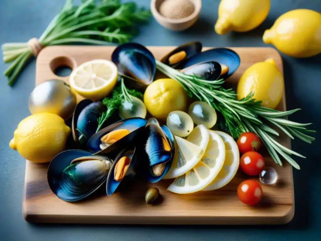 Una composición exquisita de ingredientes frescos para Bouillabaisse