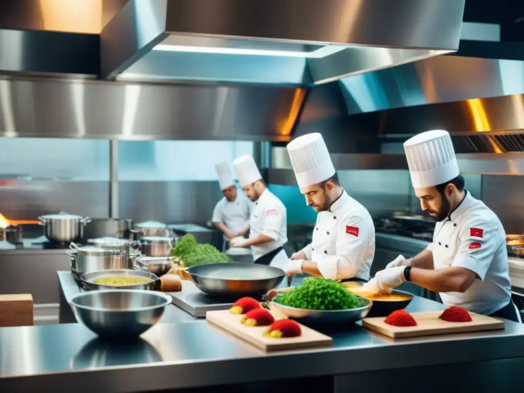 Concursos culinarios innovadores en Francia: Chefs crean platos franceses con pasión en una competencia vibrante