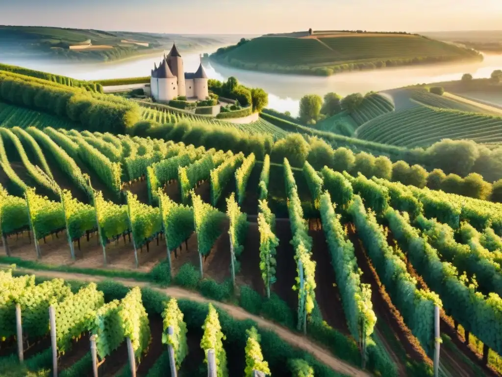 Degustación de vinos en los viñedos de la pintoresca región francesa del Loira