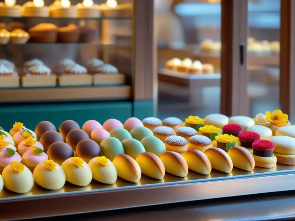 Deliciosos petit fours alsacianos en una encantadora pastelería francesa