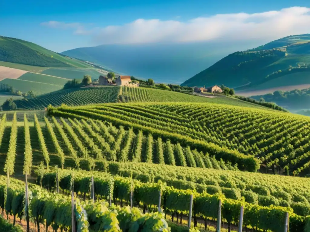 Detalle del terroir de los viñedos en Alsacia, Francia, resaltando la tradición vinícola